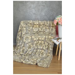 Плед коричневого кольору з квітковим принтом розмір 200*220 158580L