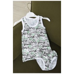 Комплект дитячий для хлопчика майка+трусики білого кольору 162666L