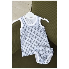 Комплект дитячий для хлопчика майка+трусики світло-сірого кольору 162669L