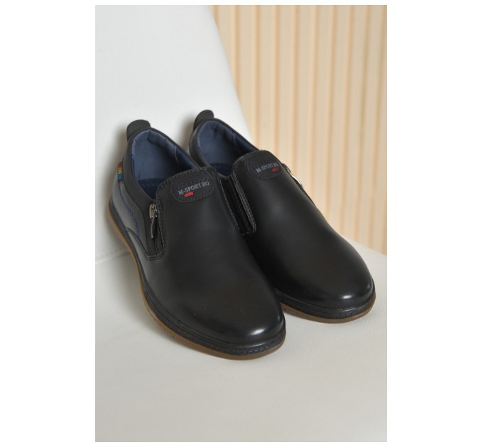 Туфлі дитячі для хлопчика чорного кольору 163812L