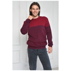 Светр чоловічий бордового  кольору 164972L