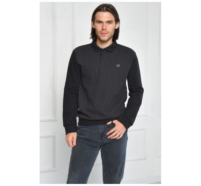 Свитер мужской черного цвета 165051L