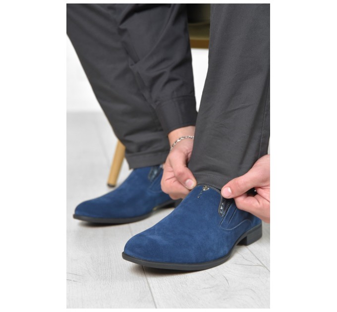 Туфлі чоловічі синього кольору 166237L