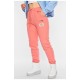 Спортивні штани жіночі на флісі персикового кольору 168669L