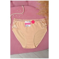 Труси жіночі напівбатальні бежквого кольору 168838L
