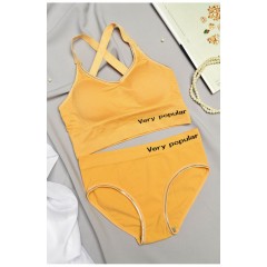 Комплект жіночий гірчичного кольору чашка В 169442L