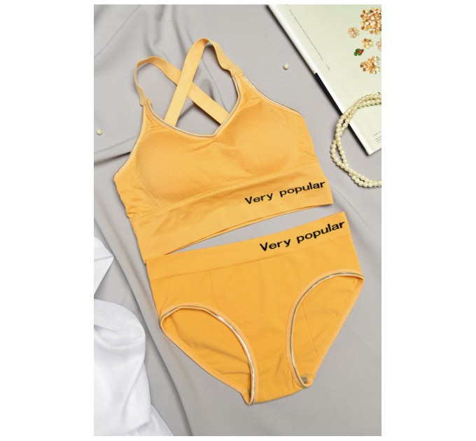 Комплект жіночий гірчичного кольору чашка В 169442L