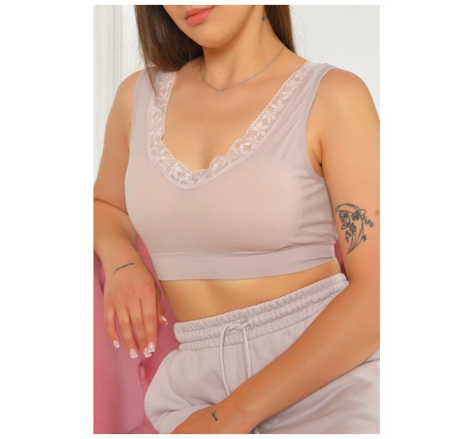 Топ жіночий світло-рожевого кольору чашка В 169525L