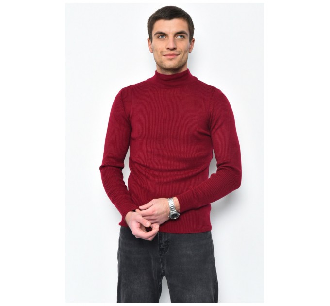 Гольф мужской бордового цвета акриловый 169929L