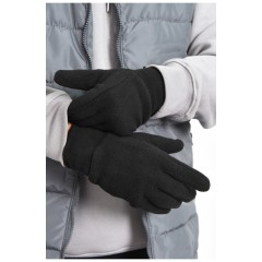 Рукавички чоловічі флісові чорного кольору 170837L