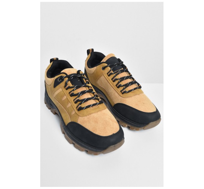 Черевики чоловічі гірчичного кольору на шнурівці 172345L