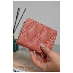 Гаманець жіночий з екошкіри коралового кольору 172955L