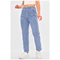 Джинсы женские зауженные синего цвета 173070L