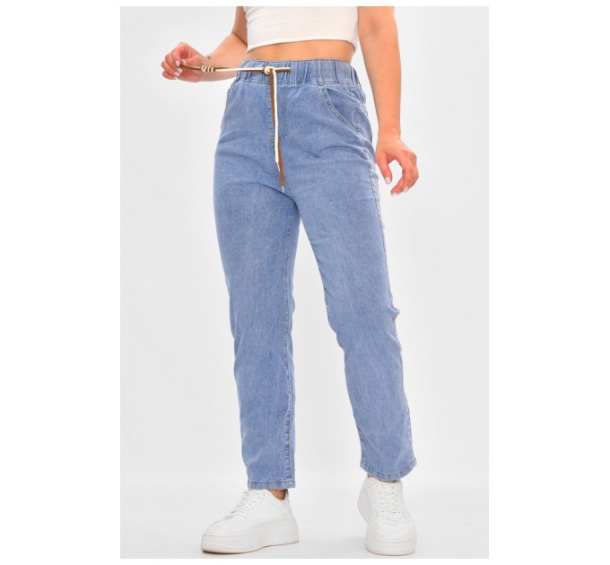 Джинсы женские зауженные синего цвета 173070L