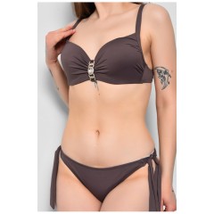 Купальник жіночий коричневого кольору чашка С 173236L