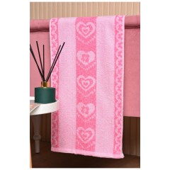 Полотенце кухонное махровое розового цвета 173431L