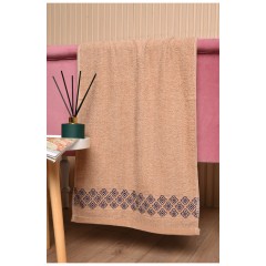 Полотенце для лица махровое бежевого цвета 173465L