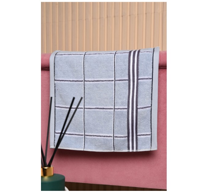 Серветка кухонна махрова блакитного кольору 173642L