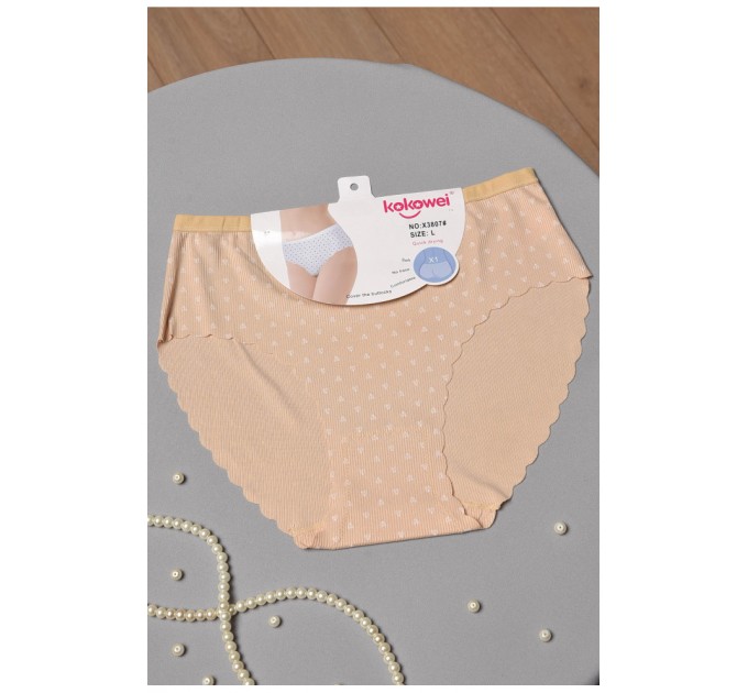 Трусы женские батальные желтого цвета 173673L