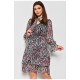 Сукня жіноча шифонова чорного кольору з принтом 174142L