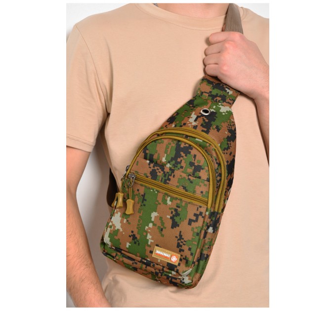 Сумка чоловіча через плече кольору хакі 174320L