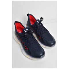 Кросівки чоловічі темно-синього кольору на шнурівці 174381L