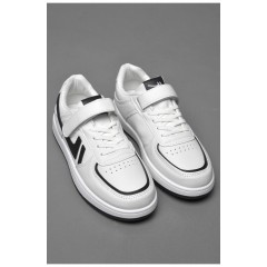 Детские кроссовки белого цвета на лепучках 174430L