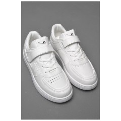 Детские кроссовки белого цвета на лепучках 174433L