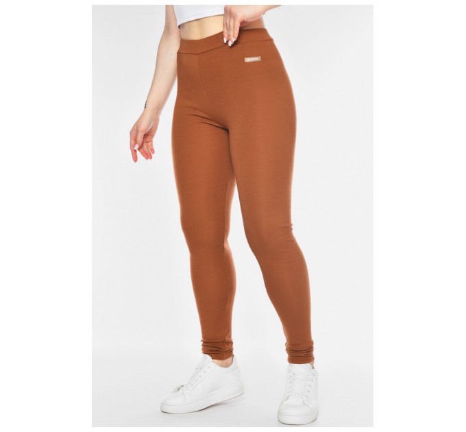 Лосини жіночі трикотажні коричневого кольору 174477L