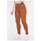 Лосини жіночі трикотажні коричневого кольору 174477L