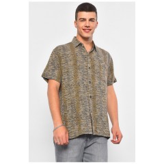 Сорочка чоловіча напівбатальна коричневого кольору 175061L