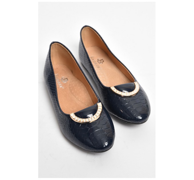 Балетки дитячі для дівчинки темно-синього кольору 175947L