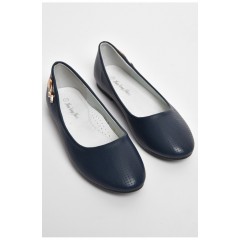Балетки дитячі для дівчинки темно-синього кольору 176015L