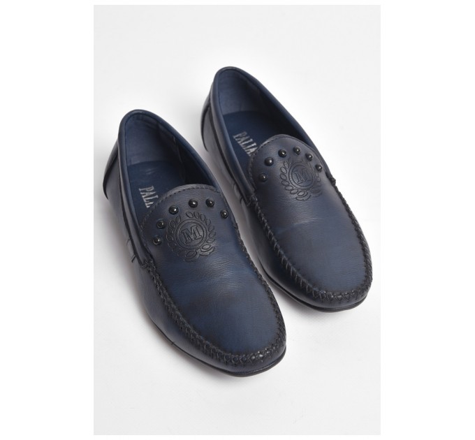 Туфлі підліткові для хлопчика темно-синього кольору 176114L