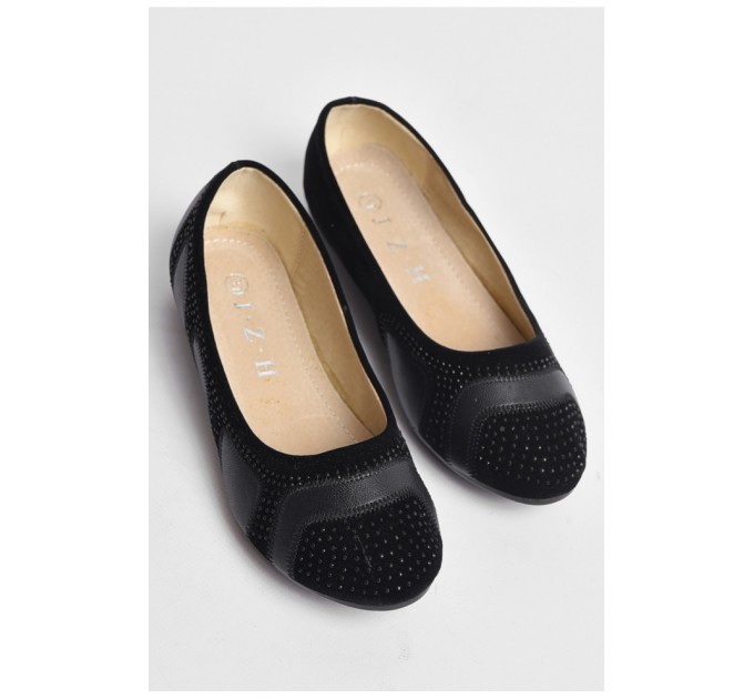 Балетки для девочки черного цвета 176380L