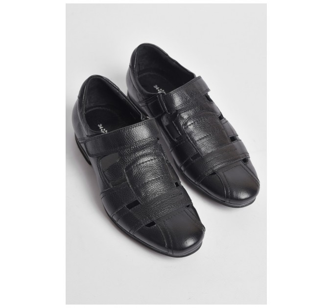 Туфлі підліткові для хлопчика чорного кольору 176498L