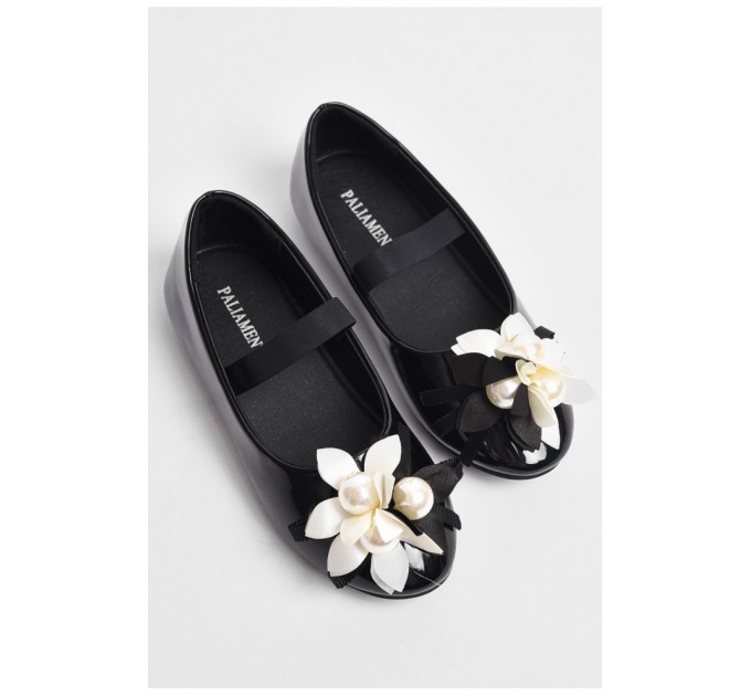 Балетки дитячі для дівчинки чорного кольору 176954L