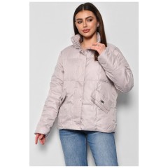 Куртка жіноча демісезонна бежевого кольору 177061L