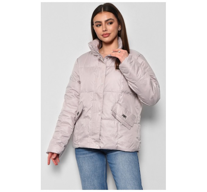 Куртка жіноча демісезонна бежевого кольору 177061L