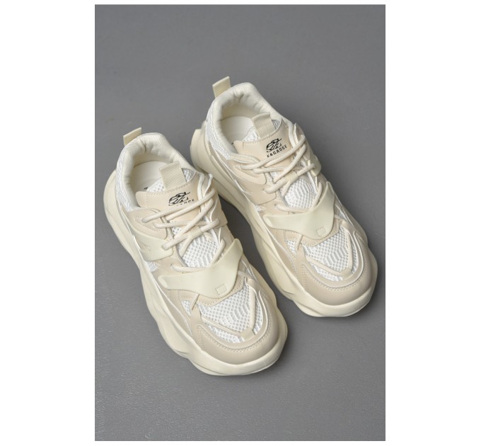 Кросівки чоловічі бежевого кольору на шнурівці 177248L