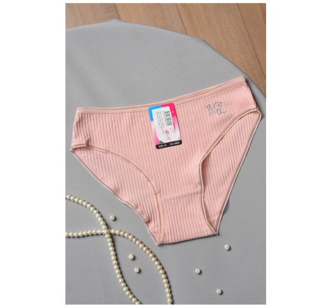 Труси жіночі у рубчик свiтло-рожевого кольору 177948L