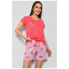 Піжама жіноча напівбатальна рожевого кольору 178007L
