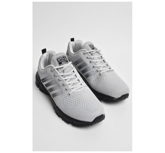 Кроссовки мужские текстиль серого цвета 178049L