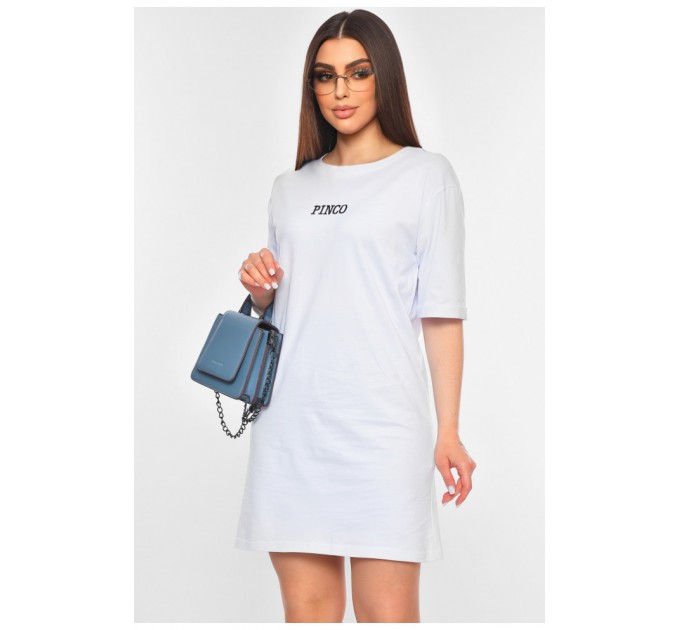 Женская туника из ткани лакоста белого цвета. 178199L