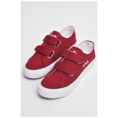 Кеди дитячі бордового кольору текстиль 178455L