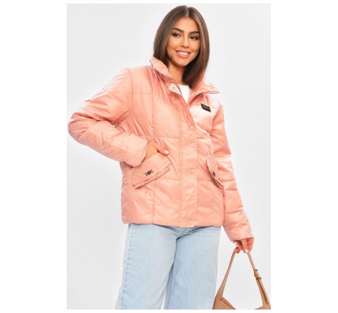 Куртка жіноча демісезонна рожевого кольору 178591L