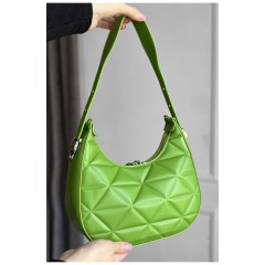Сумка женская из экокожи зеленого цвета 178722L