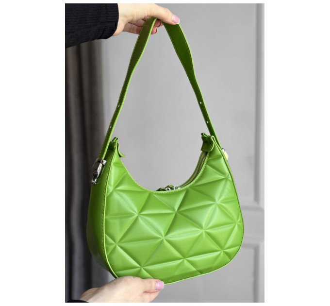 Сумка жіноча з екошкіри зеленого кольору 178722L
