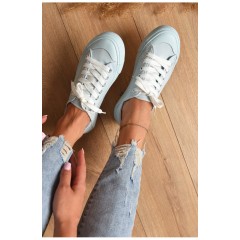 Кеди жіночі текстильні м'ятного кольору на шнурівці 178888L Кеди жіночі текстильні м'ятного кольору на шнурівці 178888L