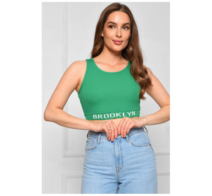 Топ женский зеленого цвета 179737L